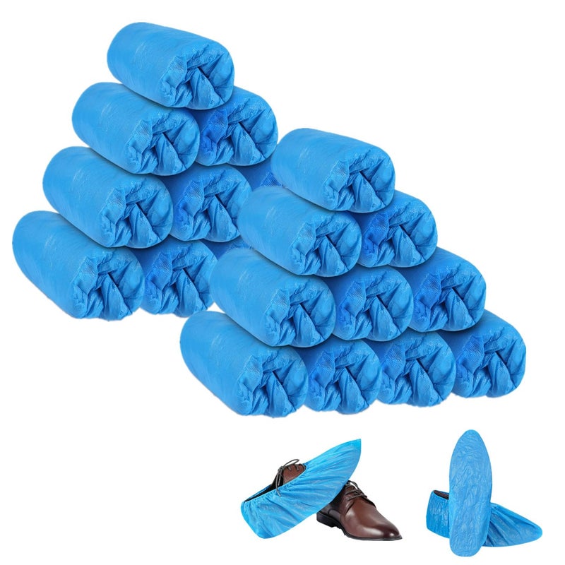 HOEAAS 200 Pack Shoe Covers for Indoors,Waterproof Shoe Covers, Disposable Non Slip Durable Boot Cover Shoe Protectors Covers for Home, Floor Carpet Protection, One Size Fits All - Image 1